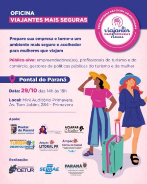 Pontal do Paraná recebe oficina Viajantes Mais Seguras para incentivar turismo