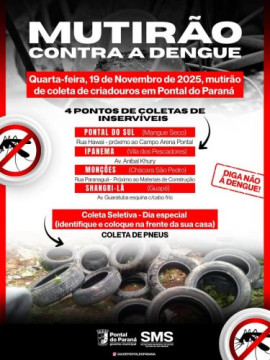 Pontal do Paraná realizou dia 19 de novembro um mutirão de coleta dengue 